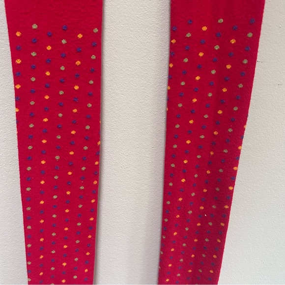 Hanna Andersson ~Girl’s Red Polka Dot Denmark Cotton Blend Footed Tights 150/160 - Picture 6 of 13